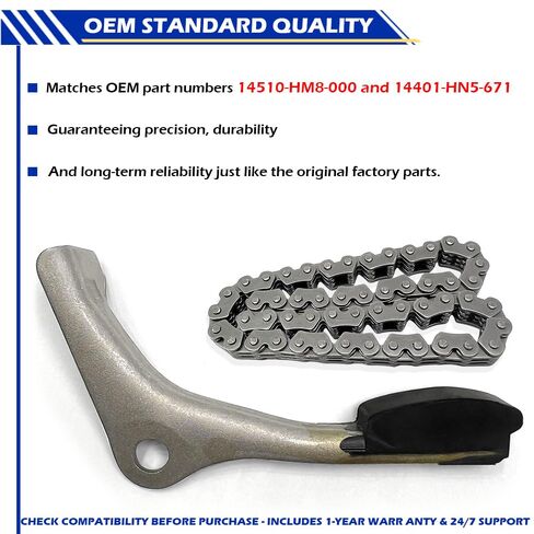Timing Chain & Tensioner Arm Kit Compatible with Honda Recon 250 TRX250X TRX250EX TRX250TM TRX250TE OEM# 14510-HM8-000 14401-HN5-671 2001-2024 in Saudi Arabia