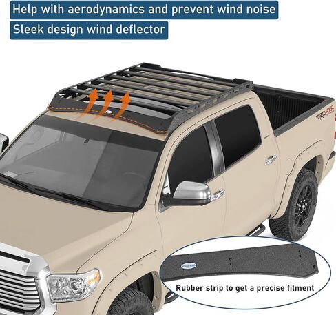 Hooke Road Tundra Roof Rack Aluminum Cross Bars for 2014-2021 Toyota Tundra CrewMax (4 Full-Size Doors), 400 lbs Load Capacity, Lightweight Overland Rooftop Cargo Carrier Basket in Saudi Arabia