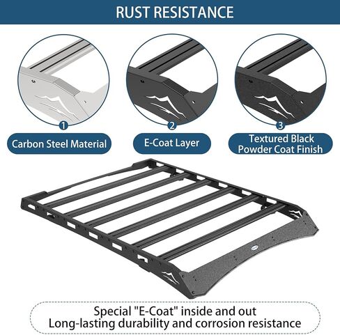 Hooke Road Tundra Roof Rack Aluminum Cross Bars for 2014-2021 Toyota Tundra CrewMax (4 Full-Size Doors), 400 lbs Load Capacity, Lightweight Overland Rooftop Cargo Carrier Basket in Saudi Arabia