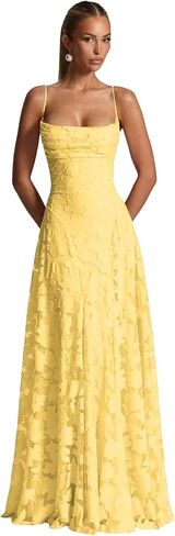 Floral Lace Bridesmaid Dresses Long Prom Dresses for Women 2026 Cowl Neck Formal Evening Wedding Guest Dress in Kuwait