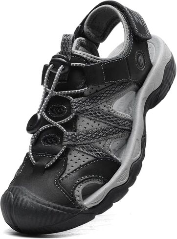 Ziitop المرأة المشي لمسافات طويلة الصنادل مغلقة اصبع القدم الصيف في الهواء الطلق المشي صندل شاطئ المغامرة الدانتيل قابل للتعديل مشبك مزدوج أحذية الماء in Kuwait