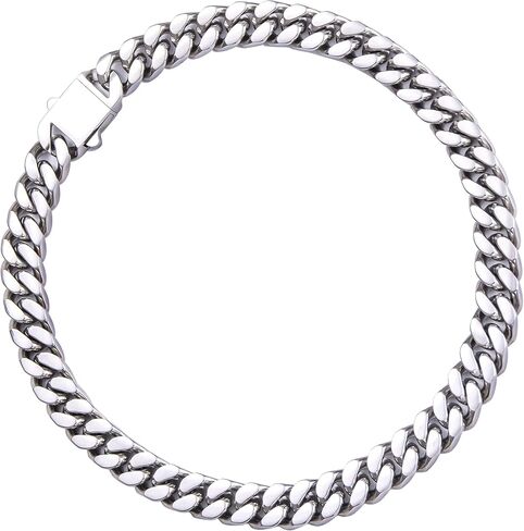Stainless Steel Cuban Link Chain for Men Silver/Gold/Black Width (5/7/9/11mm) & 18-26in Length Hip Hop Mens Necklace, Mens Jewelry (Gift Box Included) in Saudi Arabia