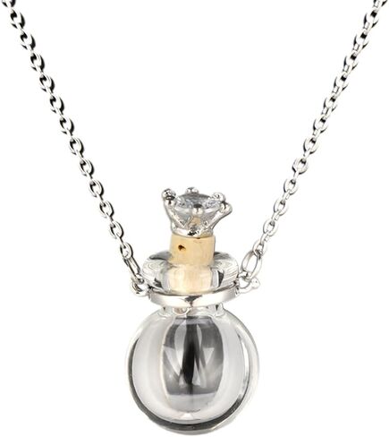 Clear Water Drop Bottle Necklaces Essential Oil Keep Openable Make a for Wish Pendant Blood Vial Necklace for Wo in Kuwait