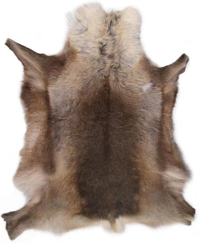 Lambland Grade A Luxury Reindeer Hide/Skin/Rug in Dark Shade Natural Colors in Saudi Arabia