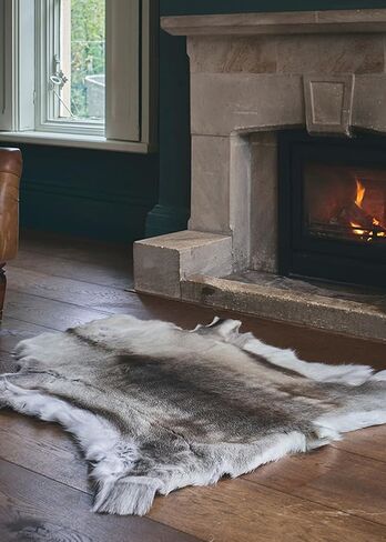 Lambland Grade A Luxury Reindeer Hide/Skin/Rug in Dark Shade Natural Colors in Saudi Arabia