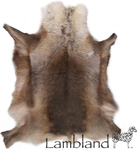 Lambland Grade A Luxury Reindeer Hide/Skin/Rug in Dark Shade Natural Colors in Saudi Arabia