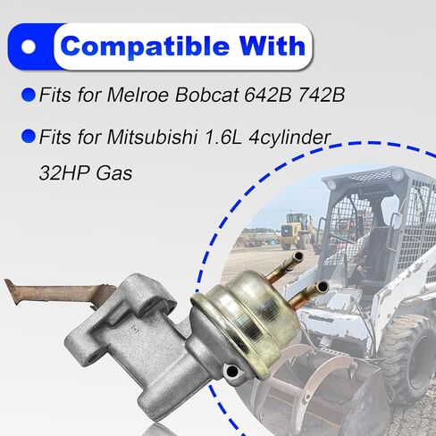 مضخة الوقود 70123 تناسب Melroe Bobcat 642B 742B تناسب ميتسوبيشي 1.6L 4 سلندر 32HP جرافة انزلاقية تعمل بالغاز in Kuwait