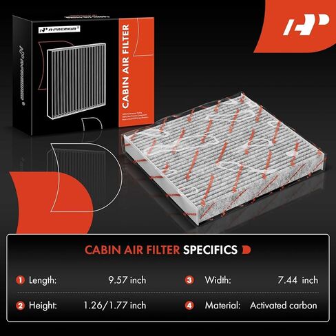 فلتر هواء المقصورة A-Premium 2-PC مع الكربون المنشط متوافق مع مرسيدس بنز C300، C350e، C400، C43 AMG، C450 AMG، E300، E350، E450، GLE300d، GL550، GLC350e، GLS350d، CLS450، G550، AMG GT 43 in Saudi Arabia