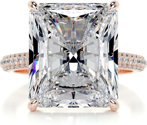 8 | 9 | 10 | 11 قيراط مويسانيتي مشع خاتم الخطوبة 10k 14k 18k الذهب و 925 فضة خمر مويسانيتي خاتم هدية الكريسماس للنساء in Kuwait