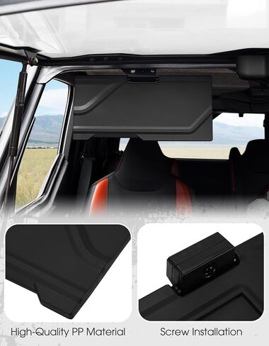 A & UTV PRO Sun Visor for Polaris Xpedition XP/XP 5 / ADV/ADV 5 2024 2025-135° Adjustable Anti-Glare PP Shade Extension, OEM #2891239 - UTV Accessories for Off-Road Comfort & Safety 2PCS in Saudi Arabia