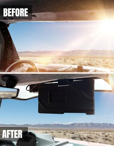 A & UTV PRO Sun Visor for Polaris Xpedition XP/XP 5 / ADV/ADV 5 2024 2025-135° Adjustable Anti-Glare PP Shade Extension, OEM #2891239 - UTV Accessories for Off-Road Comfort & Safety 2PCS in Saudi Arabia