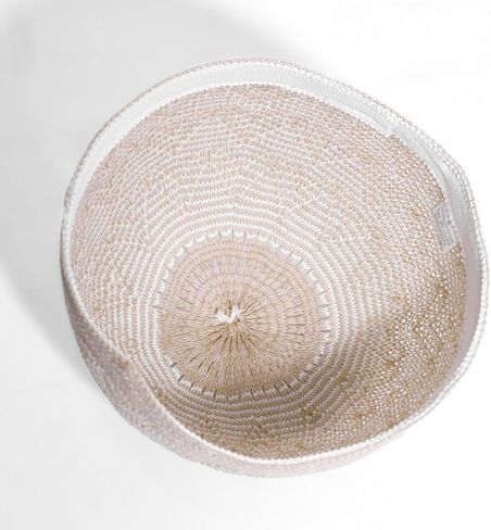 Men's Namaz Prayer Hat, Traditional Kufi, Beige in Kuwait