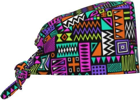 African Style Working Cap Scrub Cap with Sweatband Adjustable Tie Back Hat Nurse Surgical Caps for Women Men in Kuwait