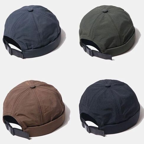 Retro Hat Skullcap Unisex Beanie Cap Quality Lightweight Brimless Hat Men(Black) in Saudi Arabia
