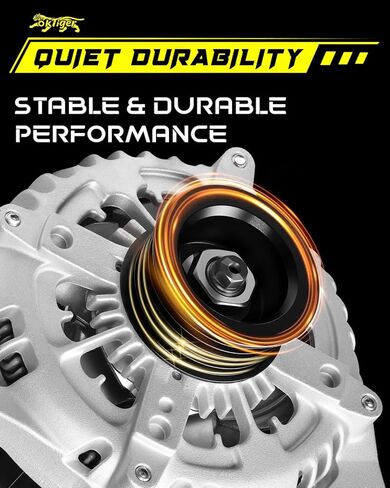 Oktiger Upgraded Alternator for Ford Explorer 2016-2019 3.5L, Edge 2015-2018 3.5L, F150, for Lincoln Continental Mkt Mkx Mkz 2013-2020, V6 12V 200/225A Clockwise 6-Groove Pulley, OE DG1T-10300-EB in Kuwait