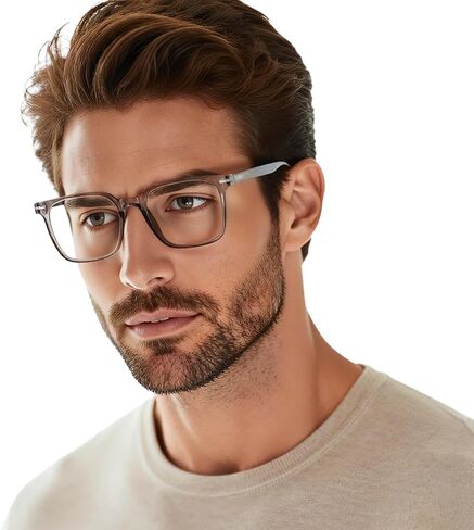 OCCI CHIARI Reading Glasses Men Stylish Square Readers Wide Eyewear(1.0 1.25 1.5 1.75 2.0 2.25 2.5 2.75 3.0 3.5 4.0 5.0 6.0) in Kuwait