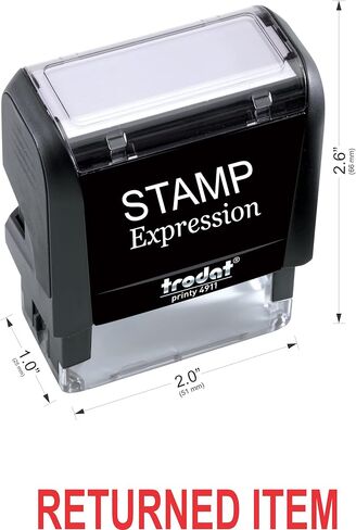 StampExpression - Returned Item Office Self Inking Rubber Stamp - Red Ink (A-5618) in Saudi Arabia
