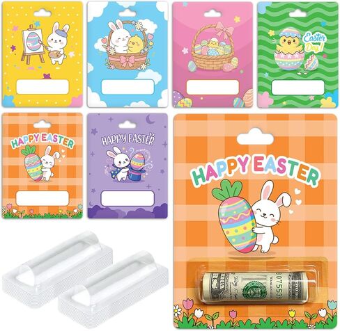 حزمة من 6، بطاقات حامل أموال عيد الفصح، تصميمات أرنب لطيفة، حامل بطاقات هدايا للأطفال، حشو سلة عيد الفصح، مجموعة بطاقات هدايا عيد الفصح، بطاقات الهدايا in Kuwait