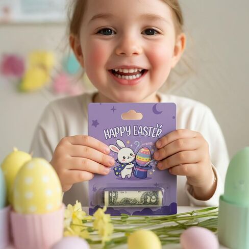 حزمة من 6، بطاقات حامل أموال عيد الفصح، تصميمات أرنب لطيفة، حامل بطاقات هدايا للأطفال، حشو سلة عيد الفصح، مجموعة بطاقات هدايا عيد الفصح، بطاقات الهدايا in Kuwait