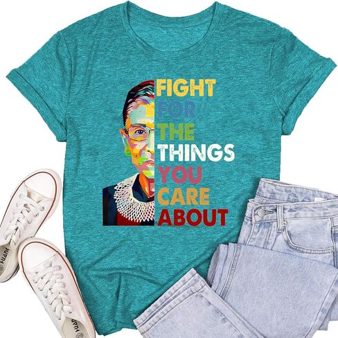 Women RBG Quote Shirt Ruth Bader Ginsburg Shirt Womens Girl Power Tee Tops in Saudi Arabia