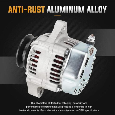 New Alternator for Kubota Engines L2800 L3130 L3400 L3430 L3940 L4300 M4700 M4800 M4900 MX5000F 2.8L Replace 400-52172 101211-1180 3A011-74010 AND0214 9761219-118 in Saudi Arabia