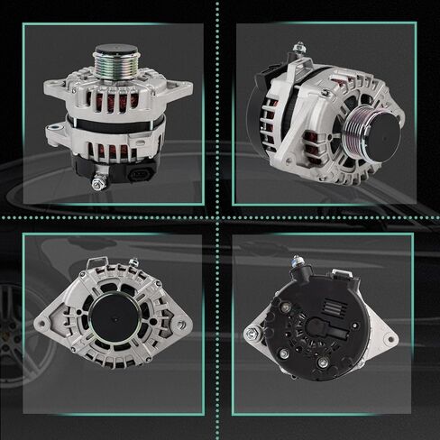 Alternator Fit for Hyundai Accent 2018-2019 Kia Soul 2017-2019 Rio 2018-2019 Seltos 2021 1.6L 130A 12V CW 6-Groove Replace 37300-2B970 in Saudi Arabia