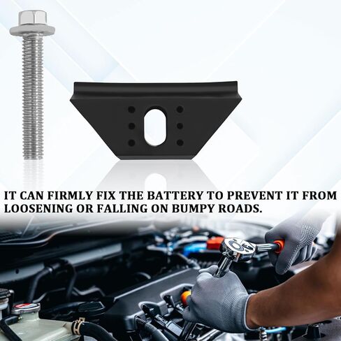 Battery Hold Down Kit Car Battery Holder Bracket Kit with 304 Stainless Steel Bolt Kit OEM 14005061 Universal Base Clamp Batteries Mount Tie Down Replacement for Select Buick Chevy GM Models in Kuwait