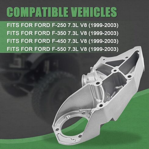 F8TE-10239-AB دعامة مضخة التوجيه الكهربائية تناسب Ford F-250 F-350 F-450 F-550 Super Duty Trucks 446ci 7.3L V8 1999 2000 2001 2002 2003 F8TE10239AB دعامة مولد كهربائي لمضخة التوجيه in Kuwait