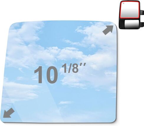 TOEMIRR Mirror Glass Driver Left Side Upper fit for 2013-2014 FORD F150 2008-2020 F250 F350 F450 Super Duty 2016-2021 F650 F750 Pickup Truck with Flat Rearview Mirror Glass Replacement in Kuwait