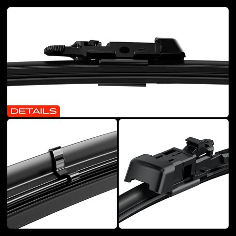 A-Premium 24"/19"/11" Windshield Wiper Blades Compatible with Volkswagen Passat 2007 2008 2009 2010 - Front Rear Wipers Blade Set for TLP/FR_TL1 Arm Connector, with Wear Indicator & Towel (Pack of 3) in Saudi Arabia