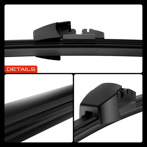 A-Premium 24"/19"/11" Windshield Wiper Blades Compatible with Volkswagen Passat 2007 2008 2009 2010 - Front Rear Wipers Blade Set for TLP/FR_TL1 Arm Connector, with Wear Indicator & Towel (Pack of 3) in Saudi Arabia