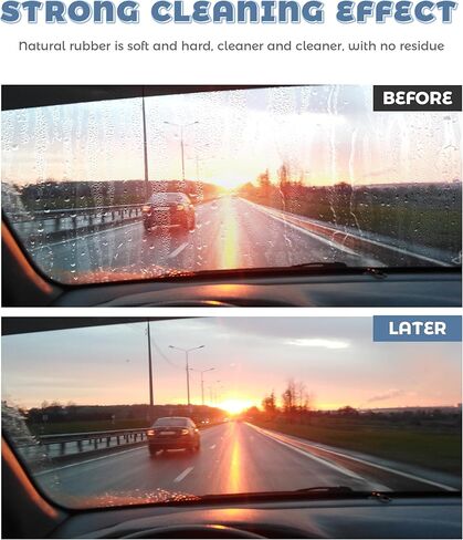 4PCS Wiper Blade Refill,Car Accessories 28" Adjustable Frameless Window Boneless Insert,Automotive Replacement Windshield Wiper Blade Refills Rubber Strip,Fit for Most Cars,Buses,Vans,Trucks in Kuwait