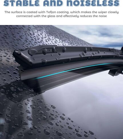 4PCS Wiper Blade Refill,Car Accessories 28" Adjustable Frameless Window Boneless Insert,Automotive Replacement Windshield Wiper Blade Refills Rubber Strip,Fit for Most Cars,Buses,Vans,Trucks in Kuwait