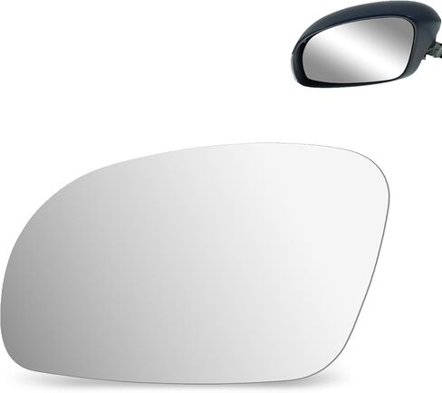 NEYASU Mirror Glass Passenger Right Side fit for 2001 2002 2003 2004 2005 2006 2007 2008 2009 2010 Volkswagen Beetle Convex Glass Replacement with Adhesives No Heated RH in Kuwait