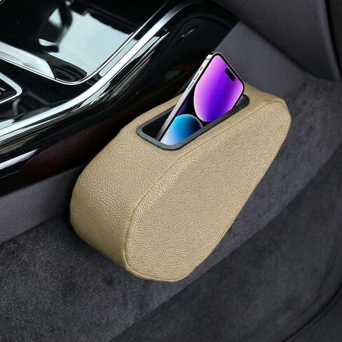 Craedli Car Knee Cushion Pad, Comfortable Leather Auto Center Console Leg Elbow Support Pillow with Storage Box, Universal Vehicle Interior Armrest Rest Protective Mat for Most Cars (Red) in Saudi Arabia
