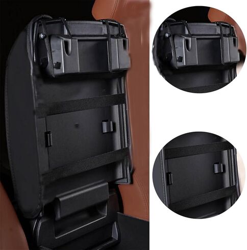 غطاء وحدة التحكم المركزية متوافق مع Ford F150 2015-2020، F250 F350 F450 2017-2022، Expedition 2018-2024، غطاء صندوق مسند الذراع من جلد البولي يوريثان، واقي مضاد للخدش، (مقعد الدلو فقط) in Kuwait