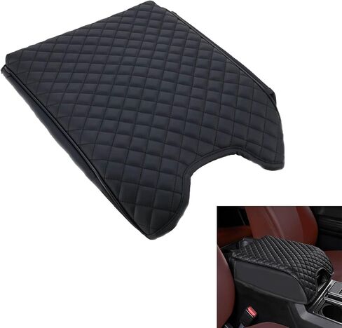 غطاء وحدة التحكم المركزية متوافق مع Ford F150 2015-2020، F250 F350 F450 2017-2022، Expedition 2018-2024، غطاء صندوق مسند الذراع من جلد البولي يوريثان، واقي مضاد للخدش، (مقعد الدلو فقط) in Kuwait