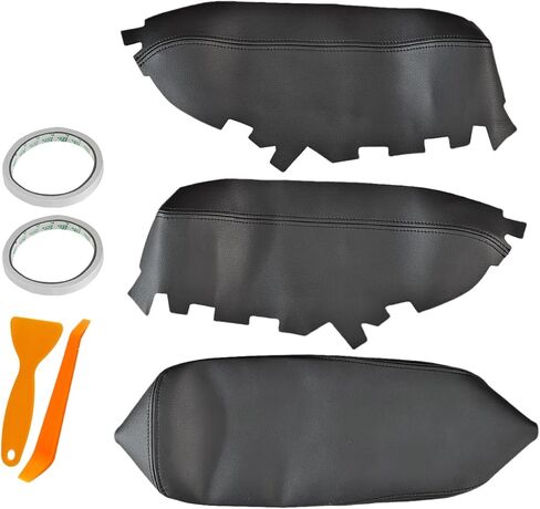 Center Console Lid Armrest & Door Panel Cover Fits for Toyota Avalon 2013-2018 Black in Kuwait