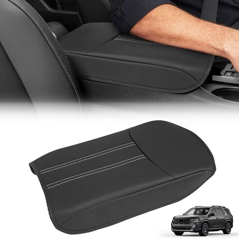 غطاء مسند ذراع وحدة التحكم المركزية متوافق مع Honda Pilot 2023 2024 2025 2026، Ridgeline Passport 2024-2026، وسادة غطاء مسند الذراع، وسادة حماية وحدة التحكم المركزية (خياطة حمراء) in Kuwait