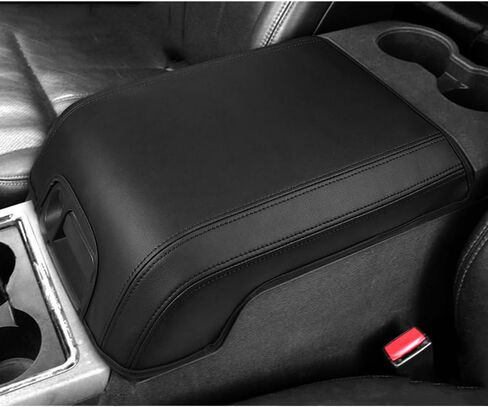 DEYTOP Center Console Cover for Ford F250 F350 F450 F550 2011-2016 Car Armrest Cover for 2011 2012 2015 2016 F250 Accessories Armrest Pad Protector (Black with Pad) in Saudi Arabia
