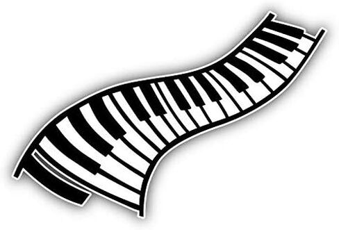 KW Vinyl Magnet Flying Piano Keys Music Truck Car Magnet Bumper Sticker Magnetic 5" in Saudi Arabia