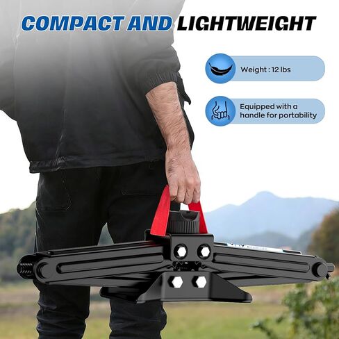 High Lift Scissor Jack for Car, 25" Lifting Height, 3T 6000lbs Heavy Duty Car Jack, 3/4" Hex Drive - Portable Scissor Lift Jack for SUV,UTV,Off-Road in Kuwait
