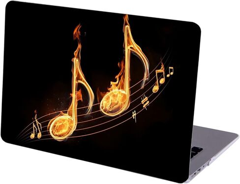 Compatible with MacBook Air 13 inch Retina, Hard Shell Case with Keyboard Cover and Screen Protector (M1 A2337 A2179 A1932, 2018-2020 Release) - Music Note MC21827 in Saudi Arabia