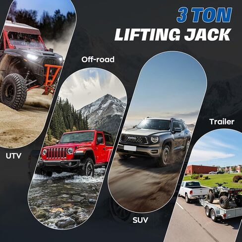 High Lift Scissor Jack for Car, 25" Lifting Height, 3T 6000lbs Heavy Duty Car Jack, 3/4" Hex Drive - Portable Scissor Lift Jack for SUV,UTV,Off-Road in Kuwait