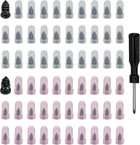 60 PCS Tire Repair Rubber Nail Kit with Screwdriver, Fast Self-Service Screw in Tire Repair Plugs, Vacuum Tires Punctur Meending Nail Patch Kit for Car, Motorcycle Flat Tires First Aid Tools in Saudi Arabia