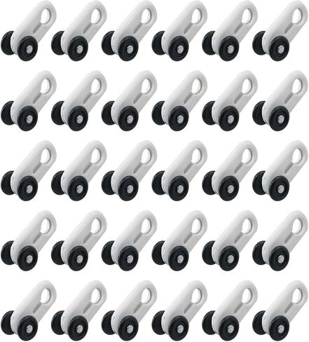 30PCS Ceiling Roller Curtain Fittings Silent Curtain Track Pulleys Guide Rail Hook Suitable for Wardrobes and Sliding Door in Saudi Arabia