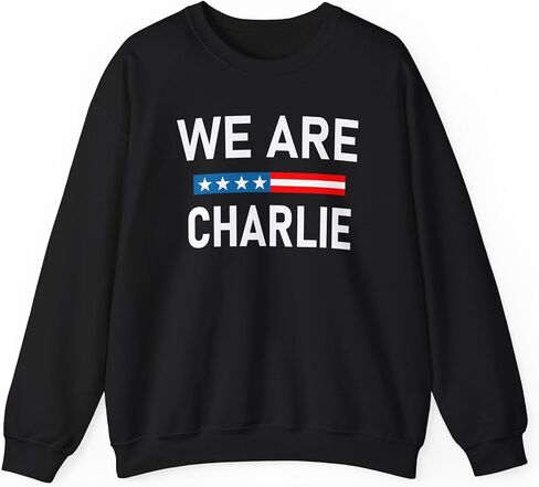 بريان بولا نحن تشارلي البلوز مواصلة تشارلي كيرك سترة الرسائل TPUSA in Kuwait