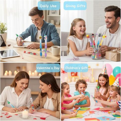BESARME 30 Packs Multicolor Pen in One, 4-in-1 Fun Pen Cute Pens Easter Basket Stuffers Ballpoint Pens Bulk for Birthday Party Favors Goodie Bag Stuffers Classroom Prizes in Saudi Arabia