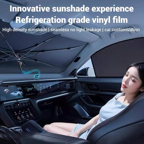 Premium Car Windshield Sun Shade Umbrella - Silver Heat Shield & UV Reflective Protector, Universal Fit (56"x31") for Rogue Altima Sentra Pathfinder Maxima Versa Accessories in Kuwait