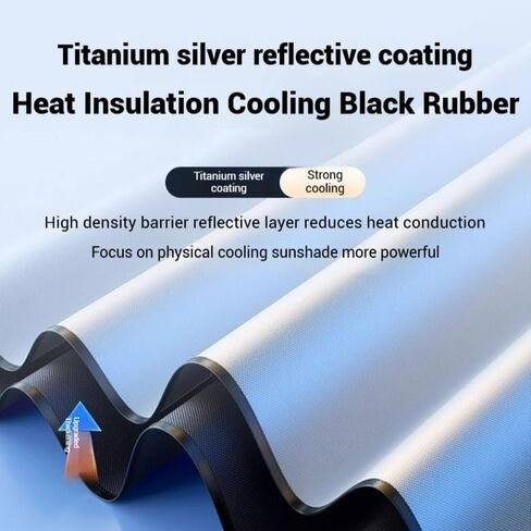 Premium Car Windshield Sun Shade Umbrella - Silver Heat Shield & UV Reflective Protector, Universal Fit (56"x31") for Rogue Altima Sentra Pathfinder Maxima Versa Accessories in Kuwait